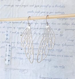 Silver Fairy Wing Earrings