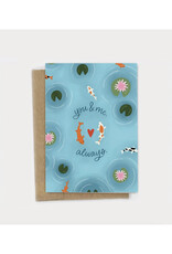 You and Me Always Koi Fish Love Greeting Card