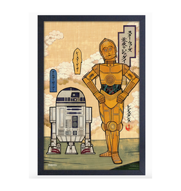 Japanese R2D2 CP3O Framed Print - Curbside Only!