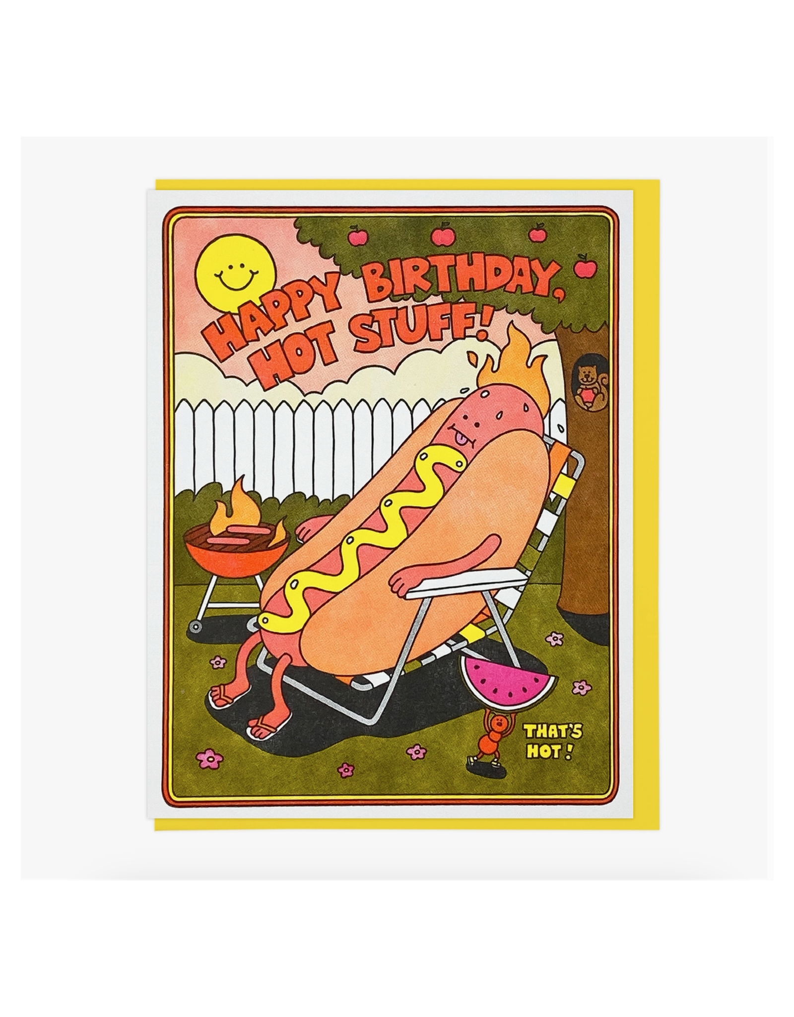 Hot Stuff Hot Dog Birthday Greeting Card