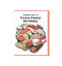 Extra Fancy Sushi Birthday Greeting Card