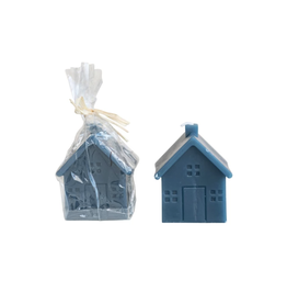 Unscented Blue House Candle - Small