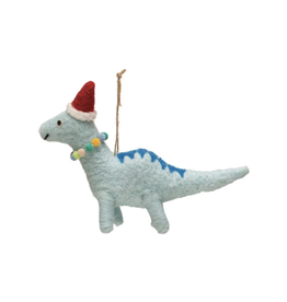 Blue Holiday Dinosaur Ornament