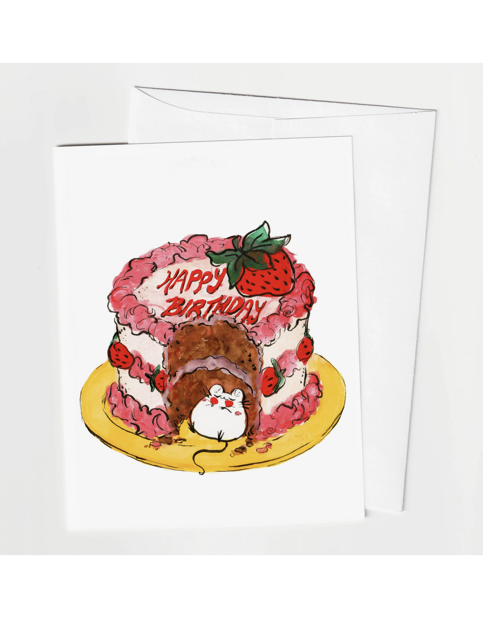 Birthday Cake Mouse Greeting Card