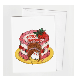 Birthday Cake Mouse Greeting Card