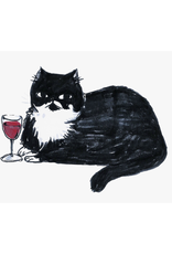 Pepper Cat with a Fine Bordeaux Print