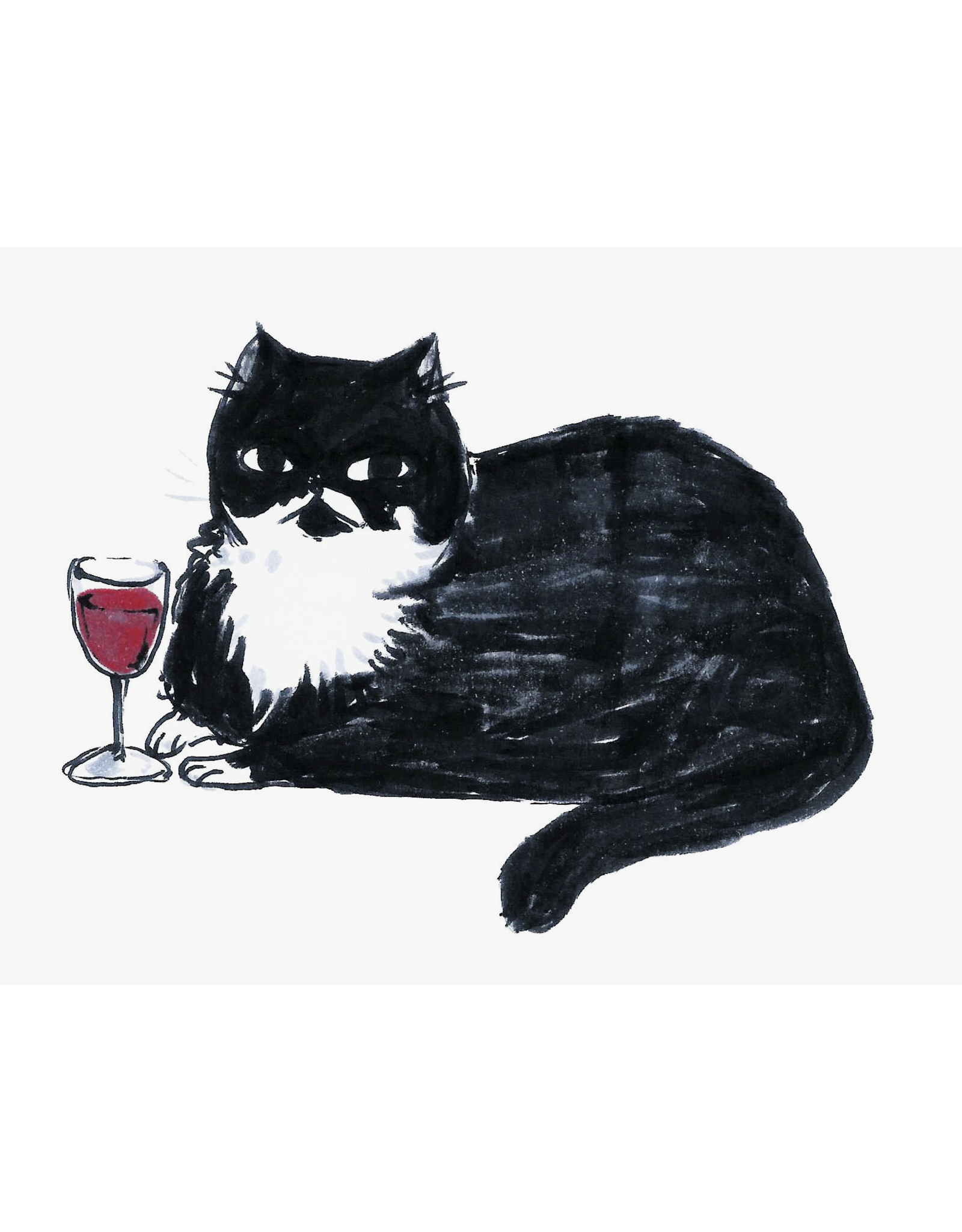Pepper Cat with a Fine Bordeaux Print