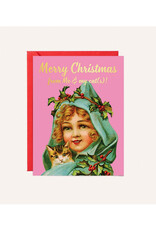 Merry Christmas From Me & My Cats Greeting Card