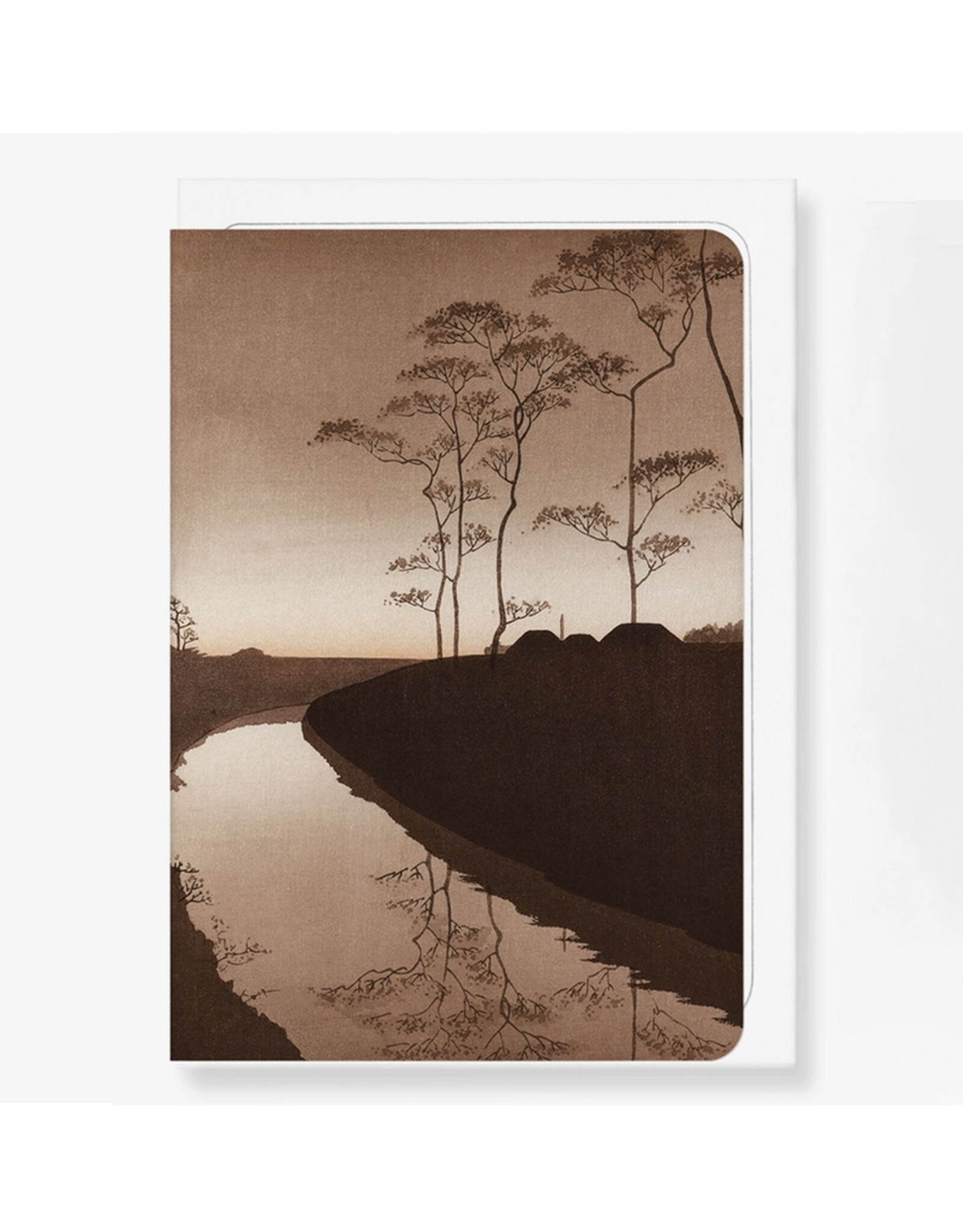 Canal in the Moonlight: Japanese Greeting Card