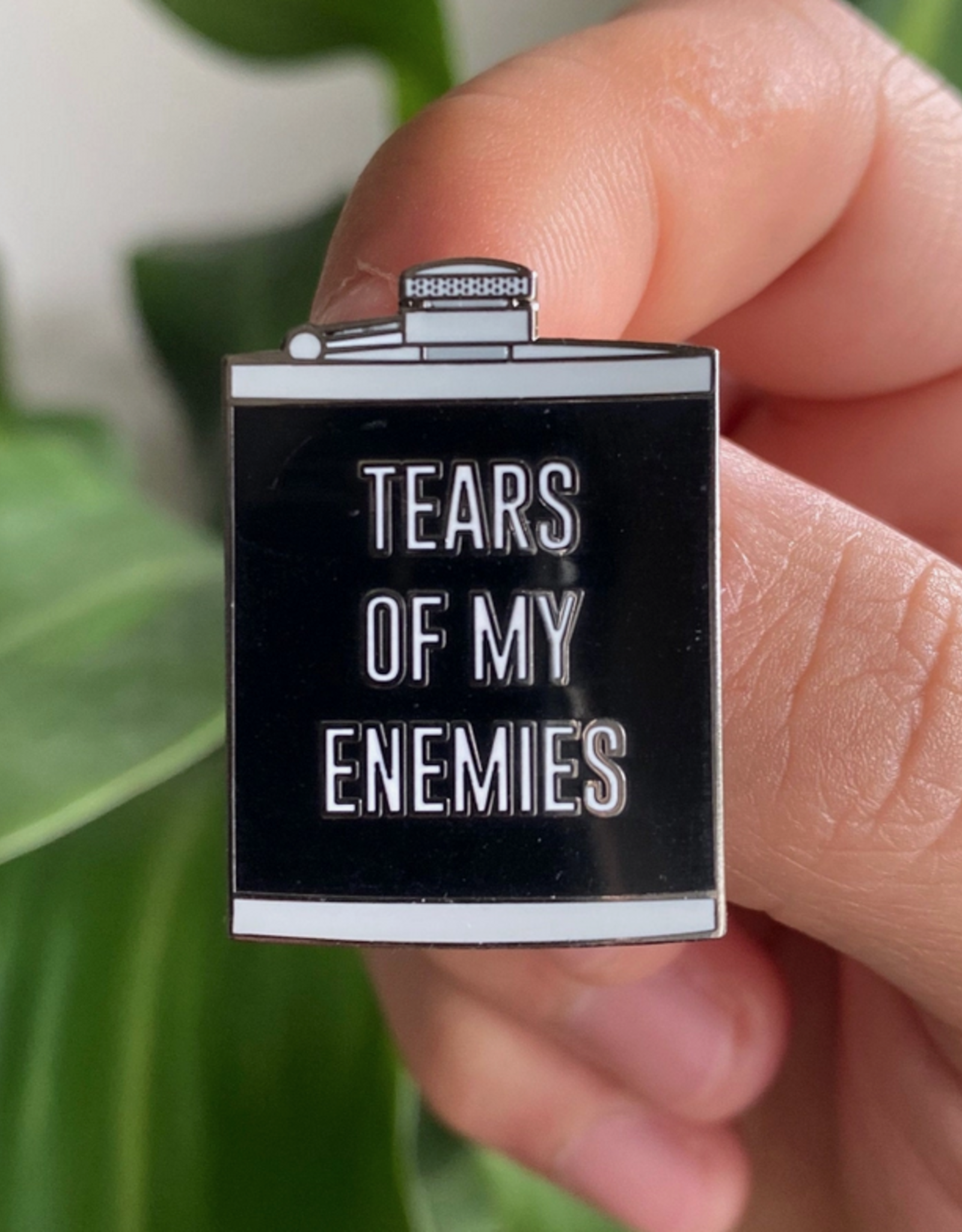 Tears of My Enemies Flask Enamel Pin
