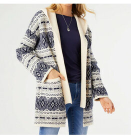 Chantal Hooded Cardigan with Pockets -