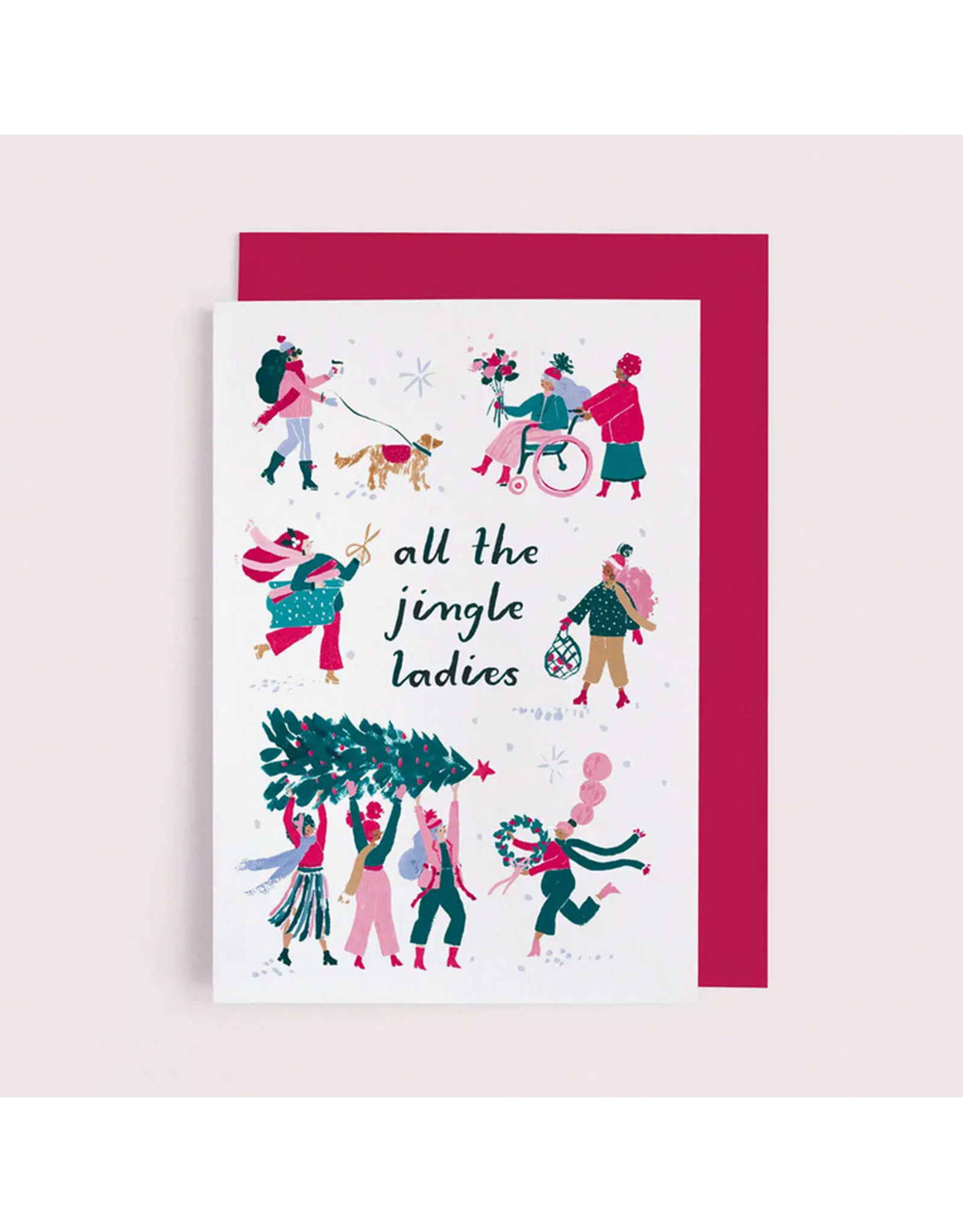 Jingle Ladies Christmas Greeting Card
