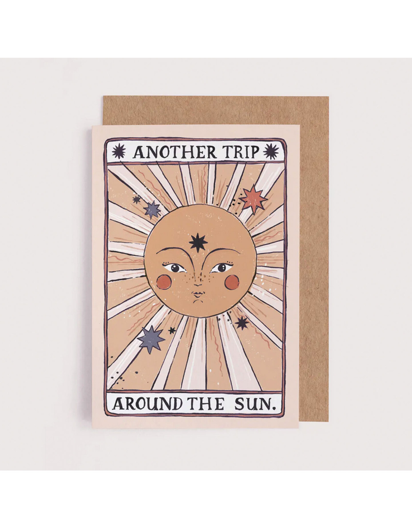 Trip Around the Sun Tarot Birthday Greeting Card