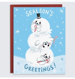 Sealson's Greetings Snowman Greeting Card