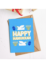 Happy Hanukkah Doves Greeting Card