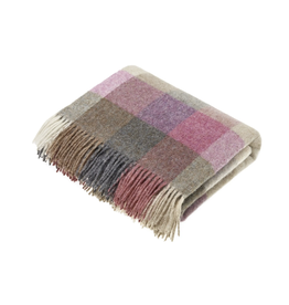 Harlequin Wool Throw Blanket - Pastels