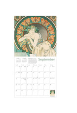 ‎ Flame Tree Gift Alphonse Mucha Wall Calendar 2024