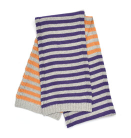 Color Striped Duo Scarf - Orange/Purple