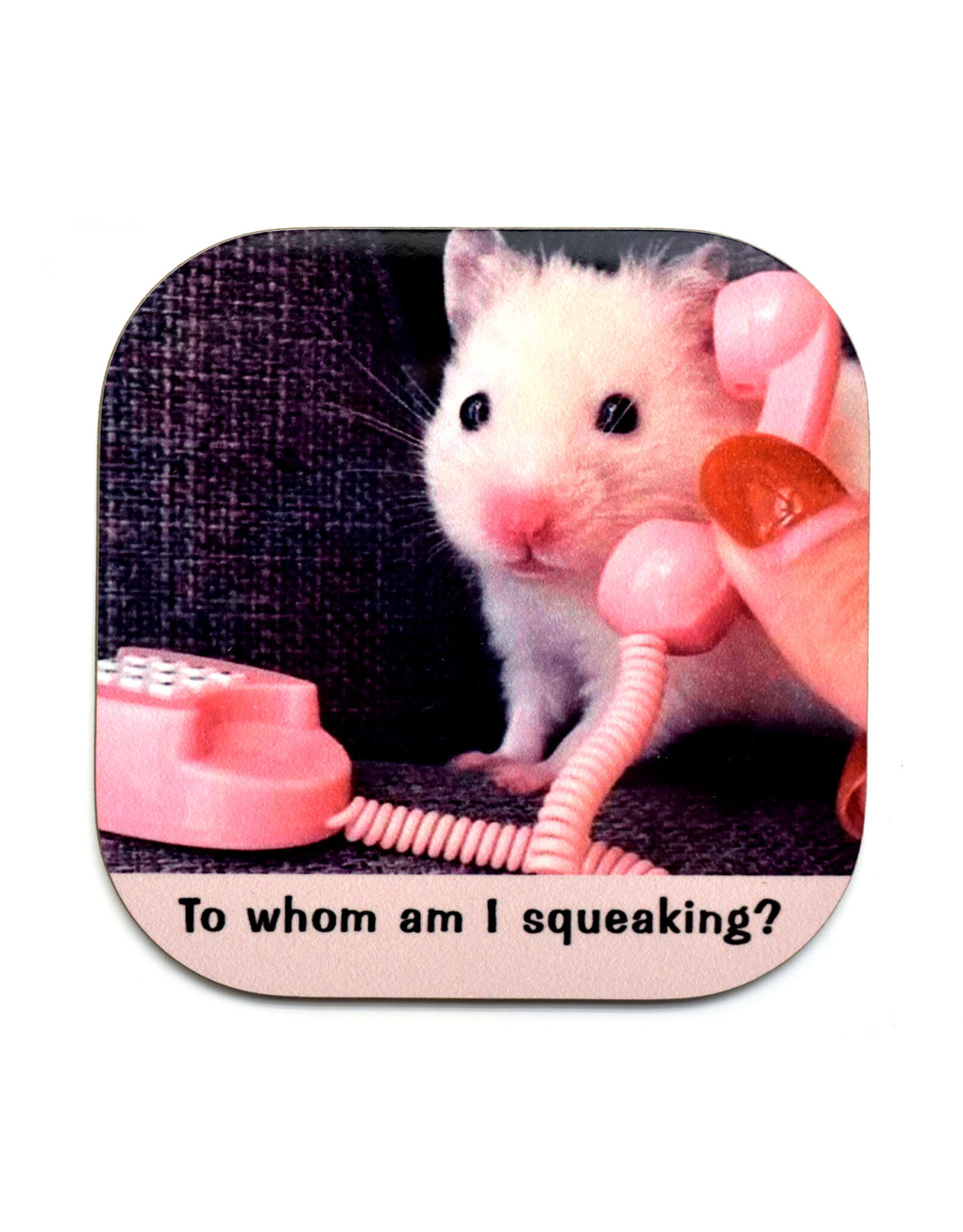 To Whom Am I Squeaking? Coaster