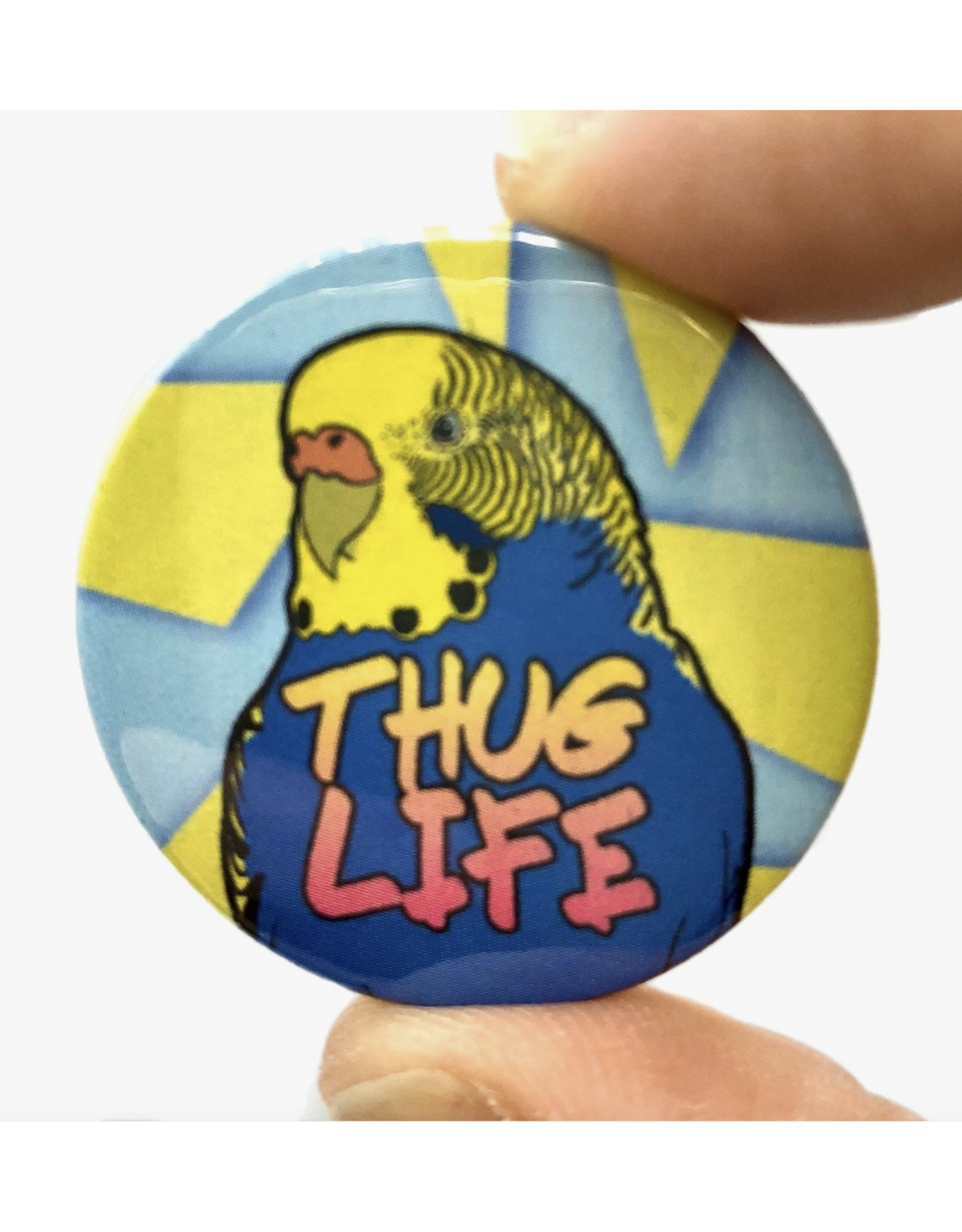 Thug Life Parakeet Button