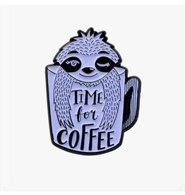 Coffee Sloth Enamel Pin