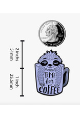 Coffee Sloth Enamel Pin