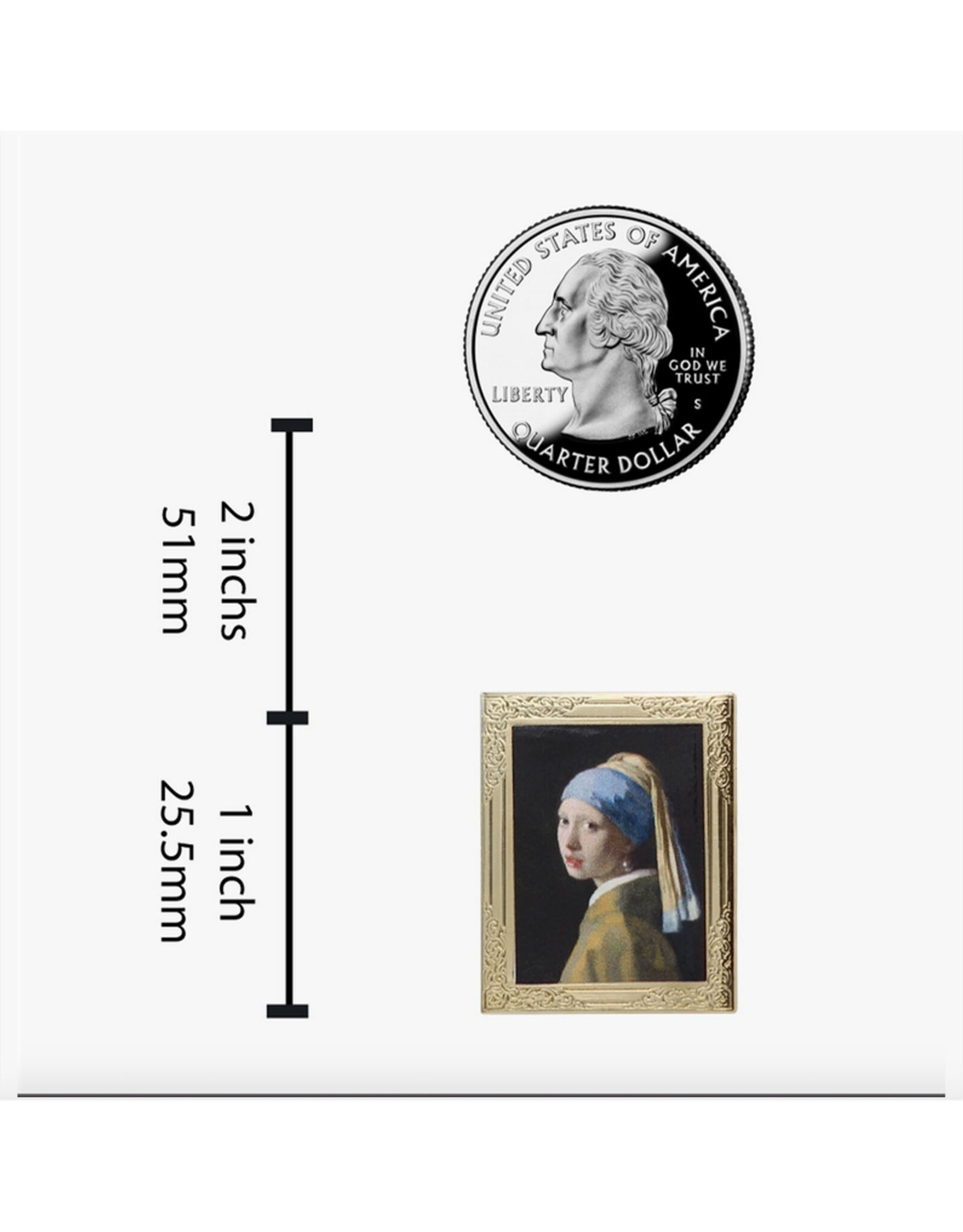 Girl with A Pearl Earring Enamel Pin