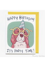 Party Time Birthday Dog Greeting Card