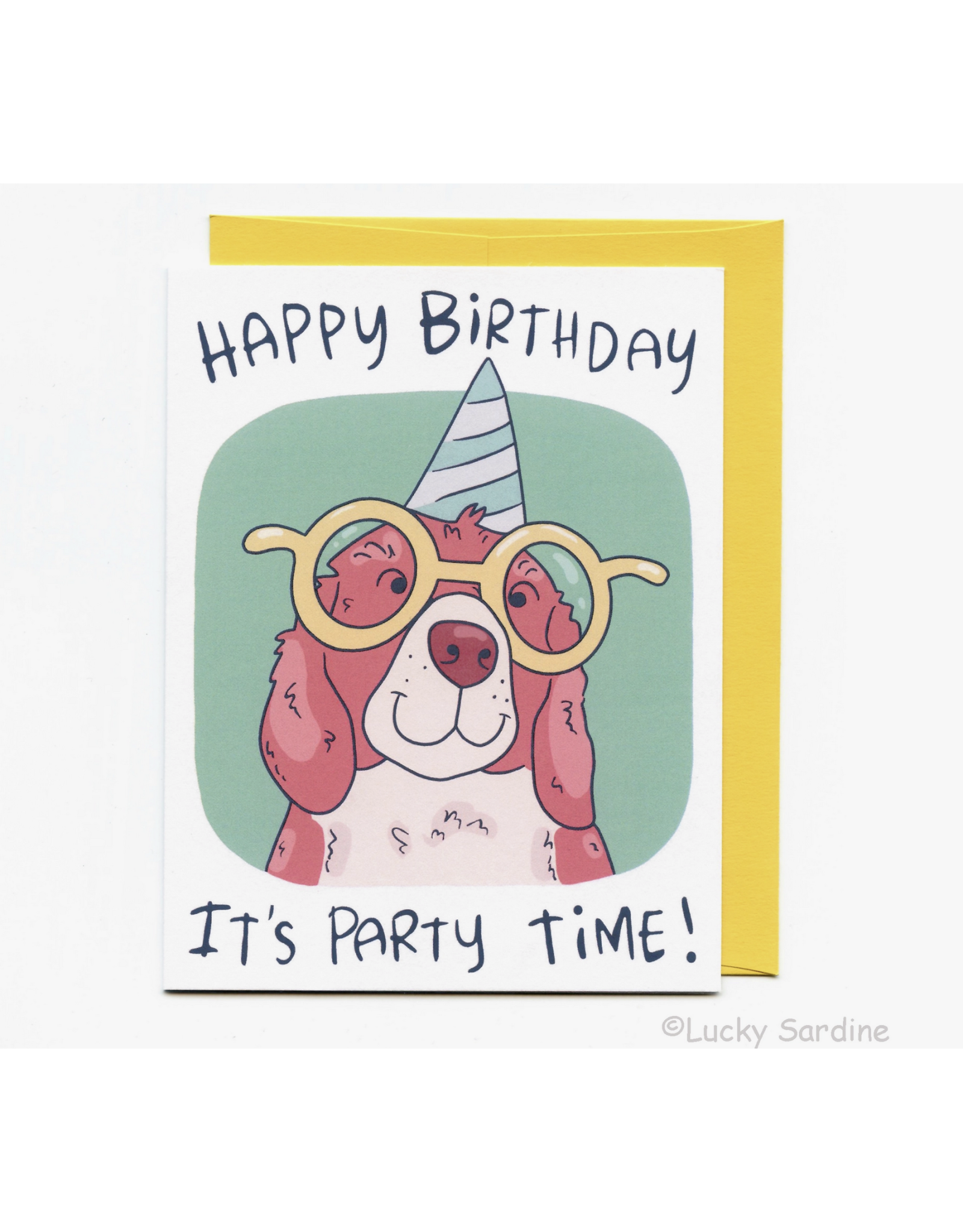 Party Time Birthday Dog Greeting Card