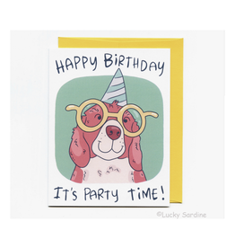 Party Time Birthday Dog Greeting Card
