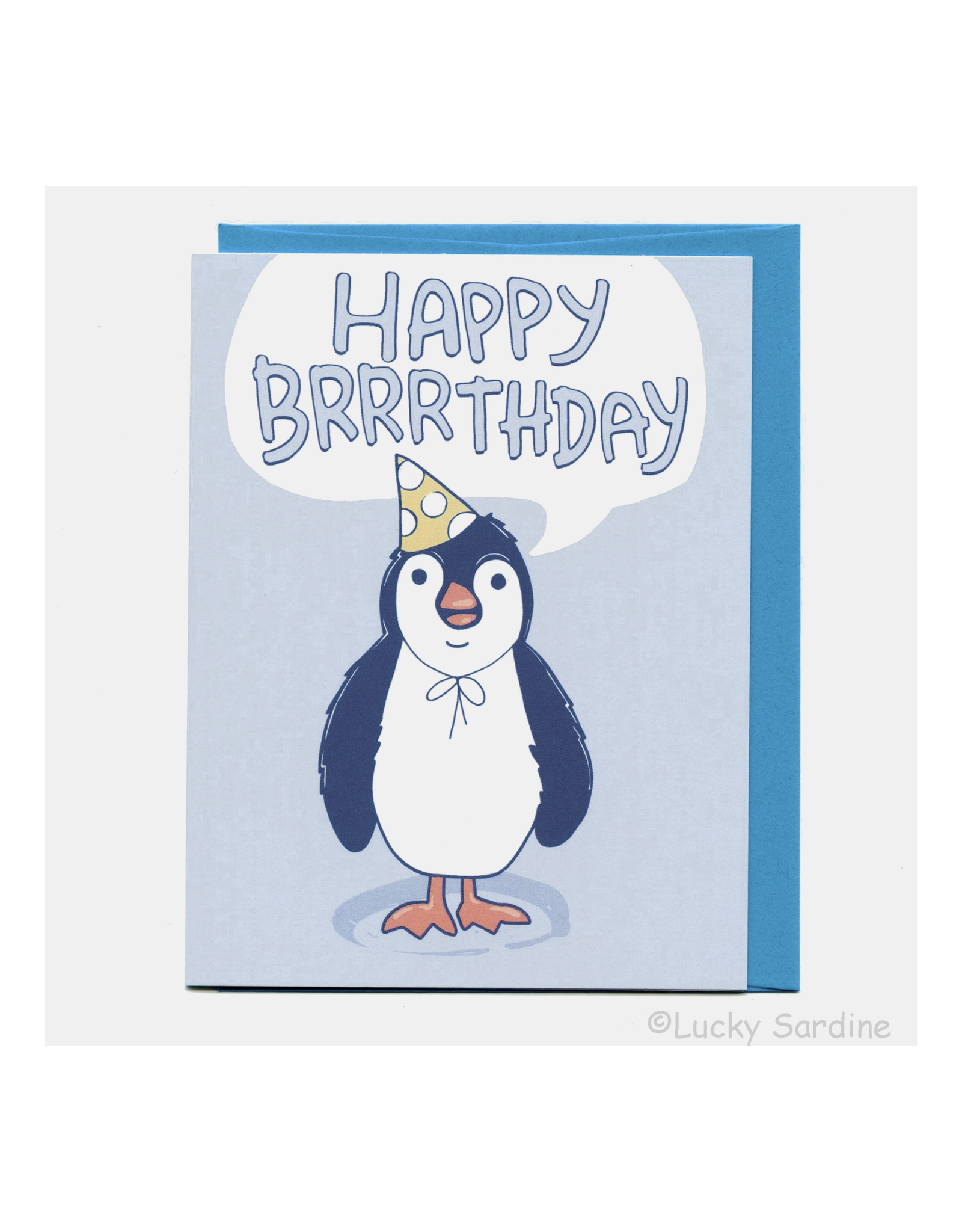 Happy Brrrthday Penguin Greeting Card
