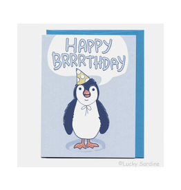 Happy Brrrthday Penguin Greeting Card
