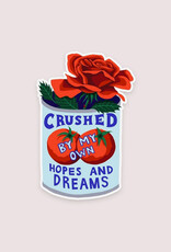 Crushed Tomato Can Vinyl Sticker