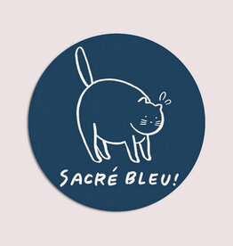 Sacré Bleu Cat Vinyl Sticker