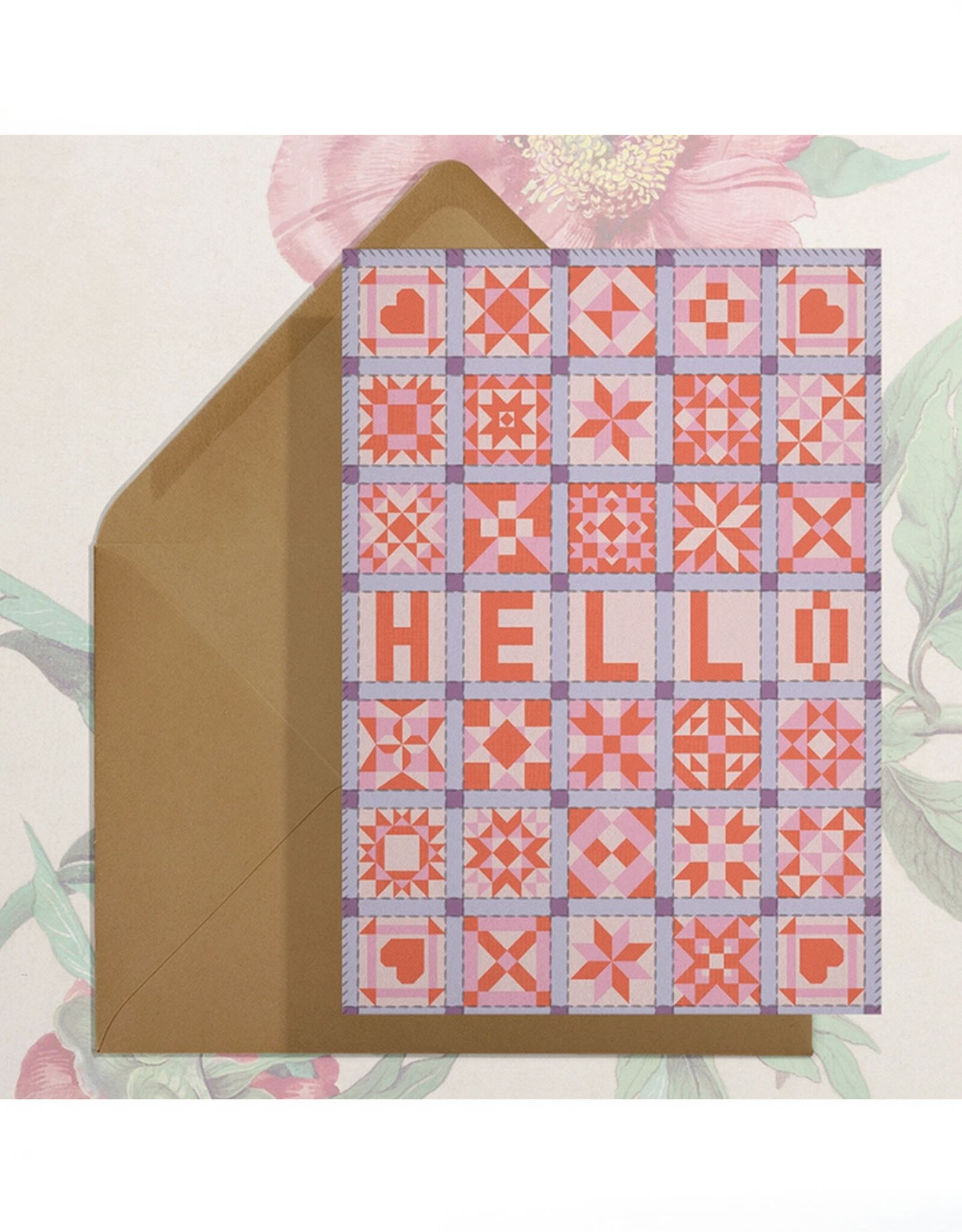 Hello (Patchwork) Greeting Card