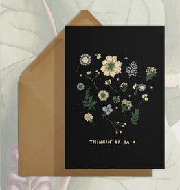 Thinking of Ya (Pressed Flowers) Greeting Card
