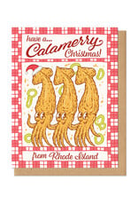 Calamerry Christmas From Rhode Island Greeting Card