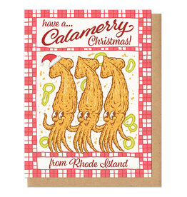 Calamerry Christmas From Rhode Island Greeting Card