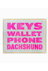Keys Wallet Phone Dachshund Riso Print