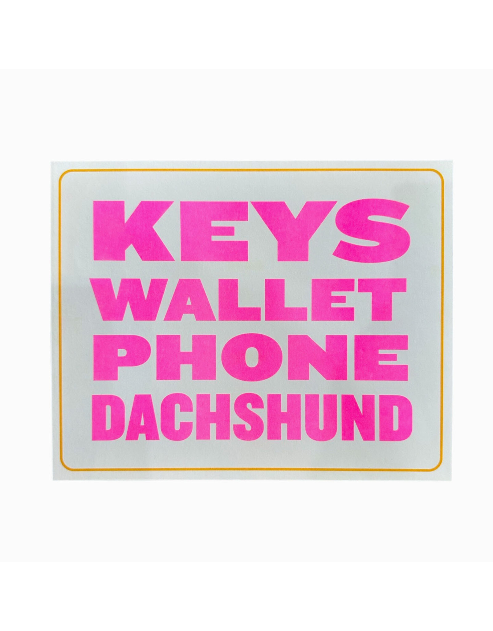 Keys Wallet Phone Dachshund Riso Print