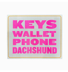 Keys Wallet Phone Dachshund Riso Print