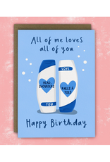 Head and Shoulders Birthday Greeting Card