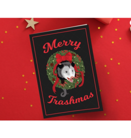 Merry Trashmas Oppossum Greeting Card