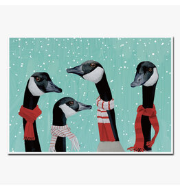 Cozy Geese Holiday Card