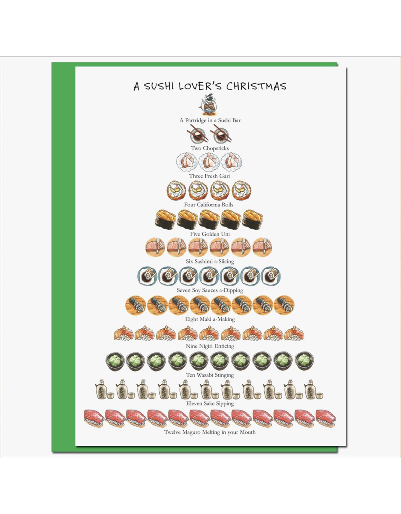 Sushi Lover's Christmas Holiday Card