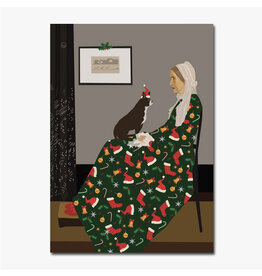 James Whistler Arrangement with Pup Holiday Card