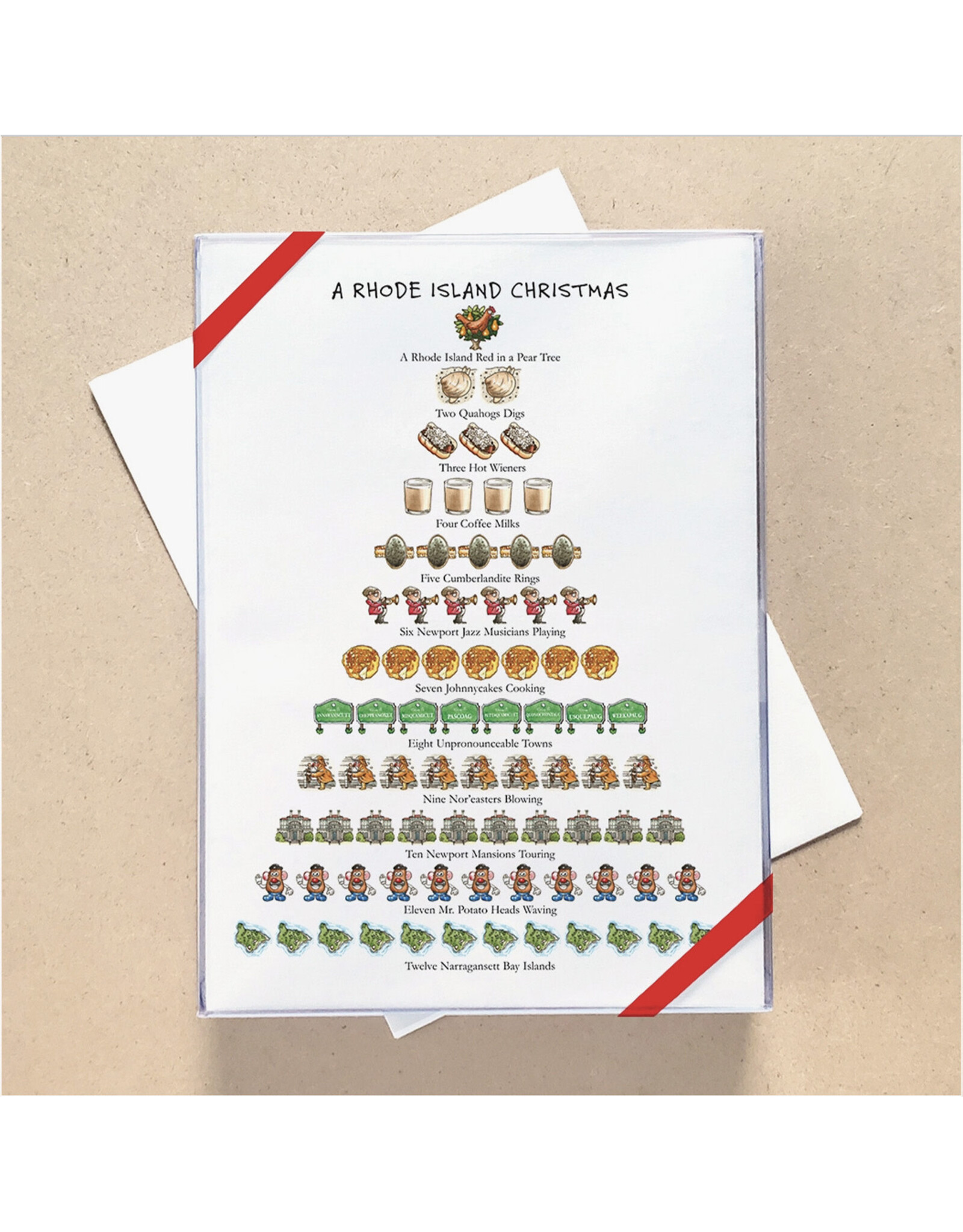 12 Days of Christmas Rhode Island Boxed Cards Set of 12
