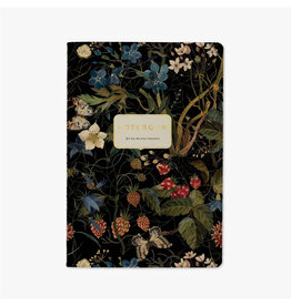 Forest Flowers (Black) Notebook