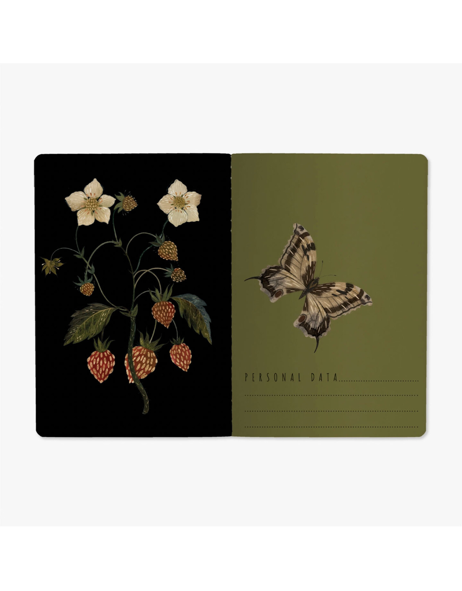 Forest Flowers (Black) Notebook