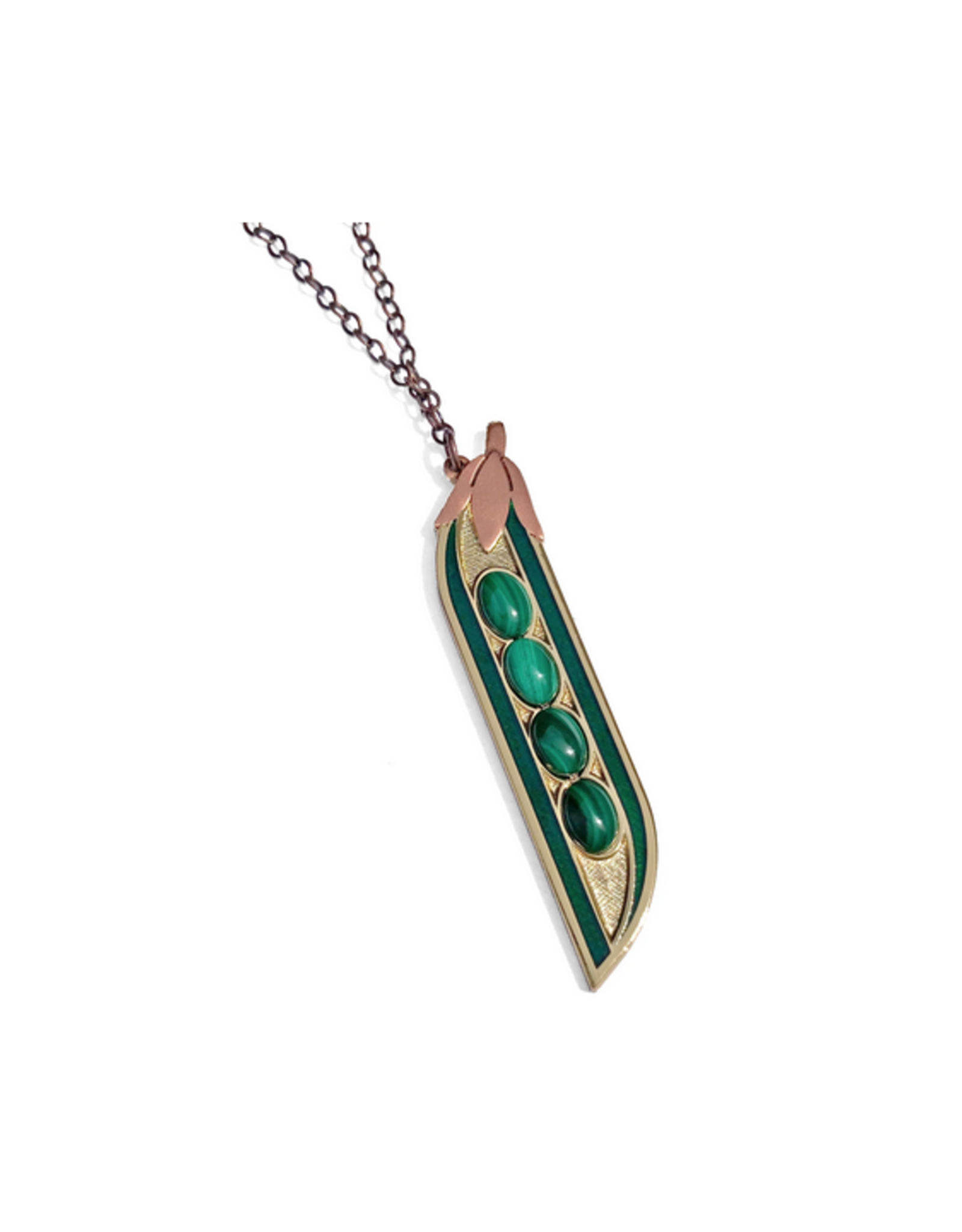 Green Bean Pod Necklace